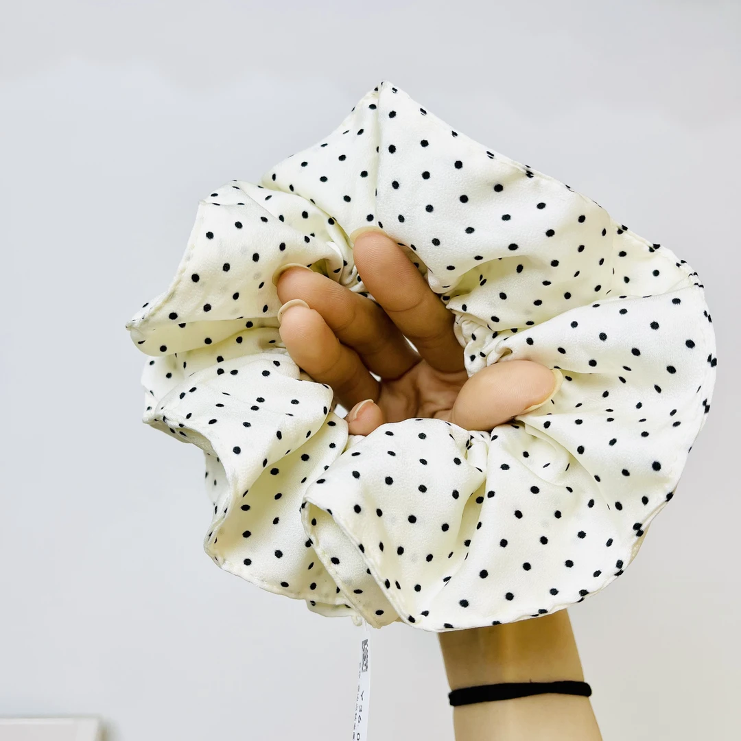 【减龄小波点】白色气质百搭发圈发饰时尚头饰简约甜美