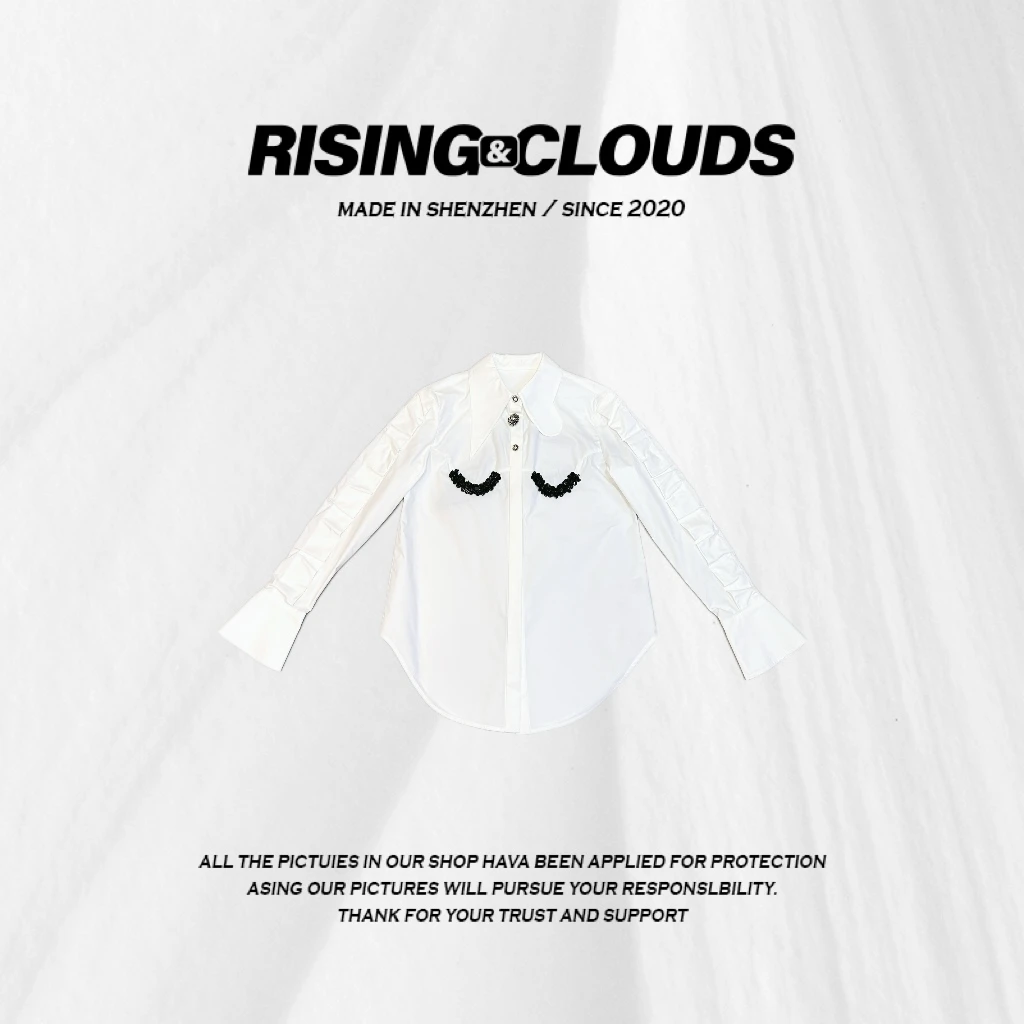 RISING&CLOUDS【小云姐】显瘦深圳舒适百搭早春衬衫020189