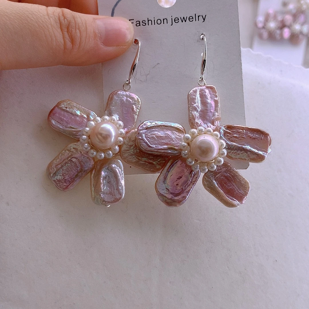 淡水珍珠耳环未镶嵌