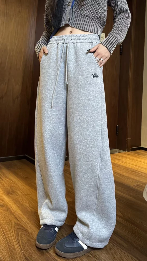 加绒加厚休闲裤脚可收口舒适休闲卫裤