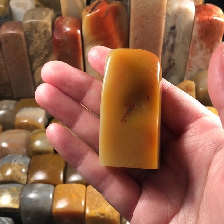 桃***扇印石昌化石昌化黄冻印章