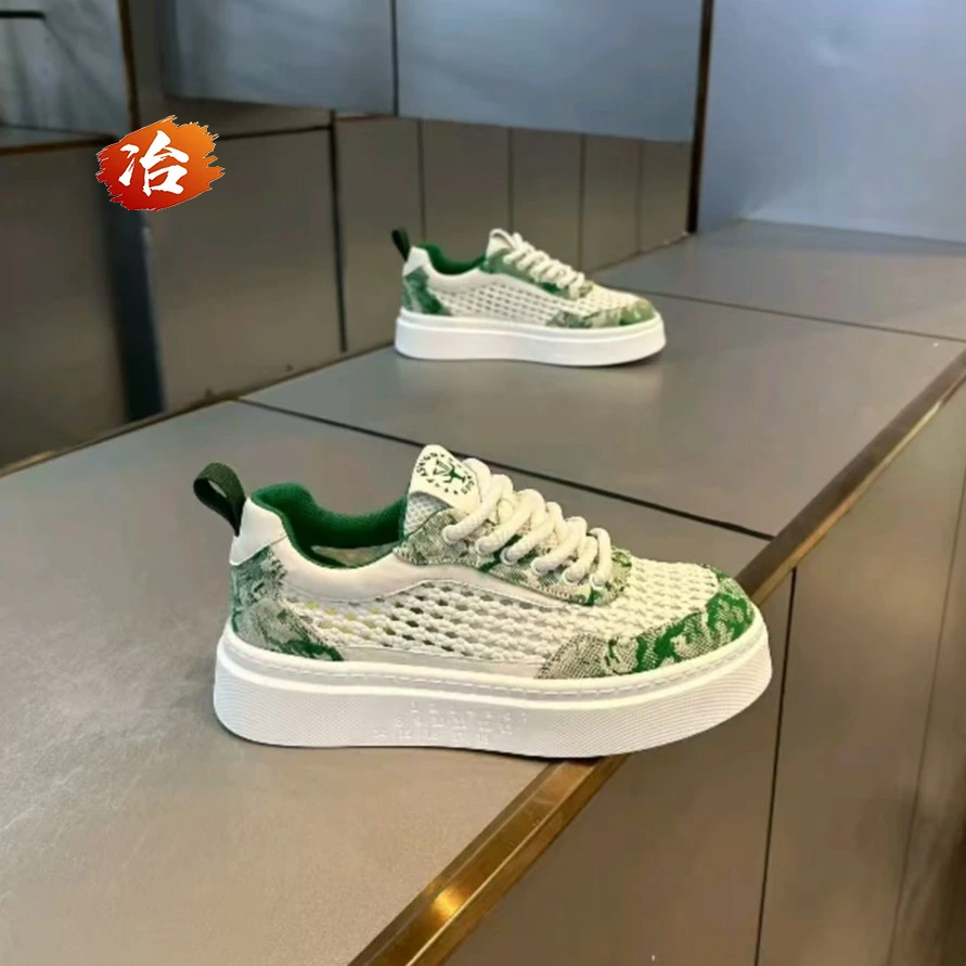 小冶家2025夏季新款百搭潮流运动板鞋网面镂空透气轻奢时尚休闲鞋