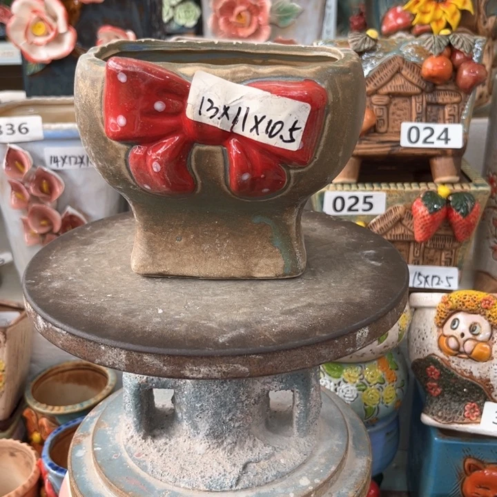 紫砂花盆粗陶材质多肉花盆