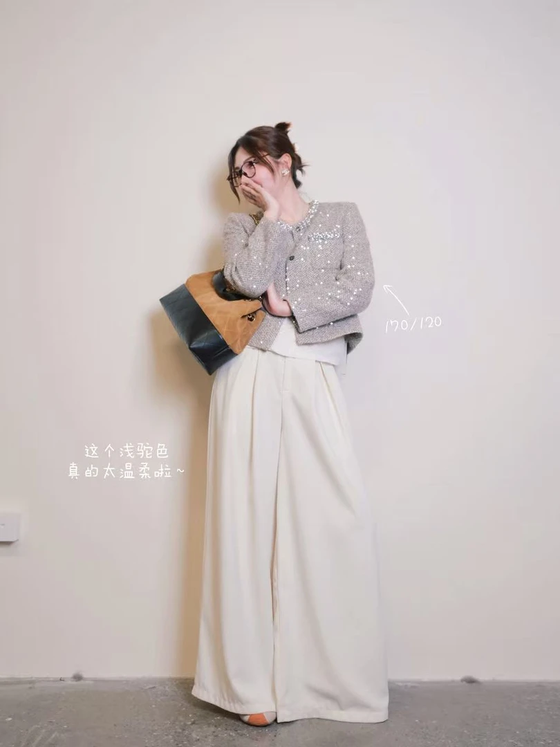 【银河碎钻】质感jue了！韩版宽松显瘦亮片手工钉珠气质外套女