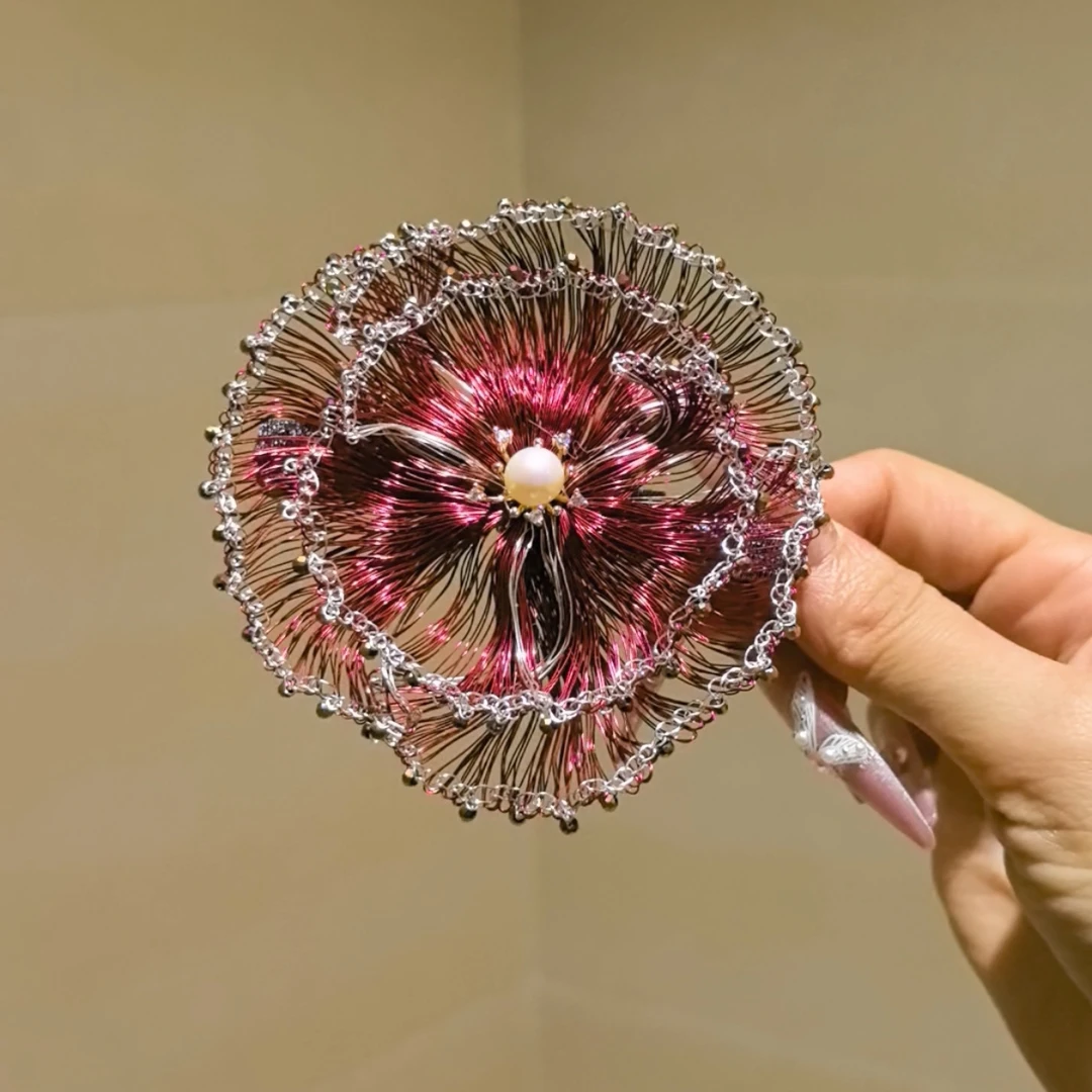 红海棠系列高定边夹鸭嘴夹网红发饰头饰