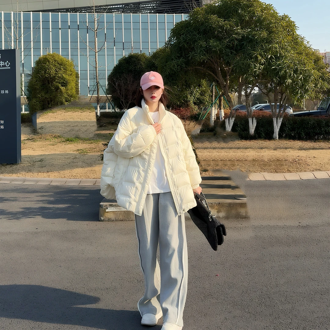 萍姐舒适时尚【休闲美学】春季新品羽绒服82A56-A宽松显瘦小众韩版
