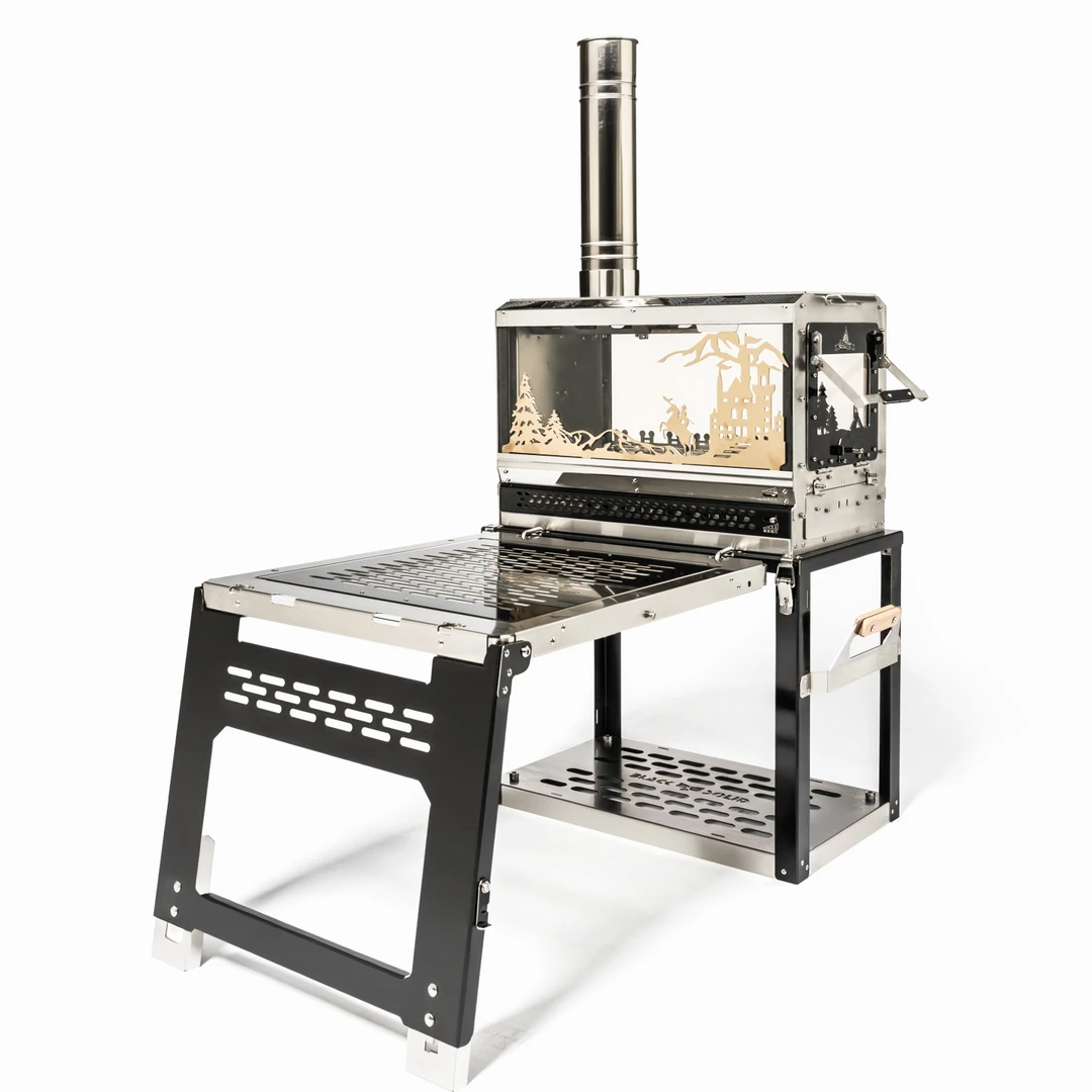 25秋冬新款黑固魔力城堡柴火炉自带钢桌帐篷取暖炉围炉煮茶