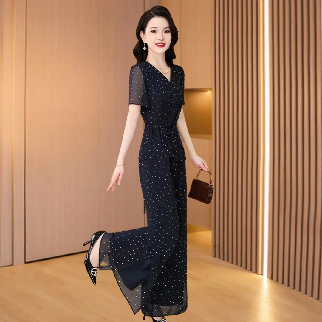 职业套装女士夏2025新款爆款杭州高端品牌4050减龄穿搭一整套