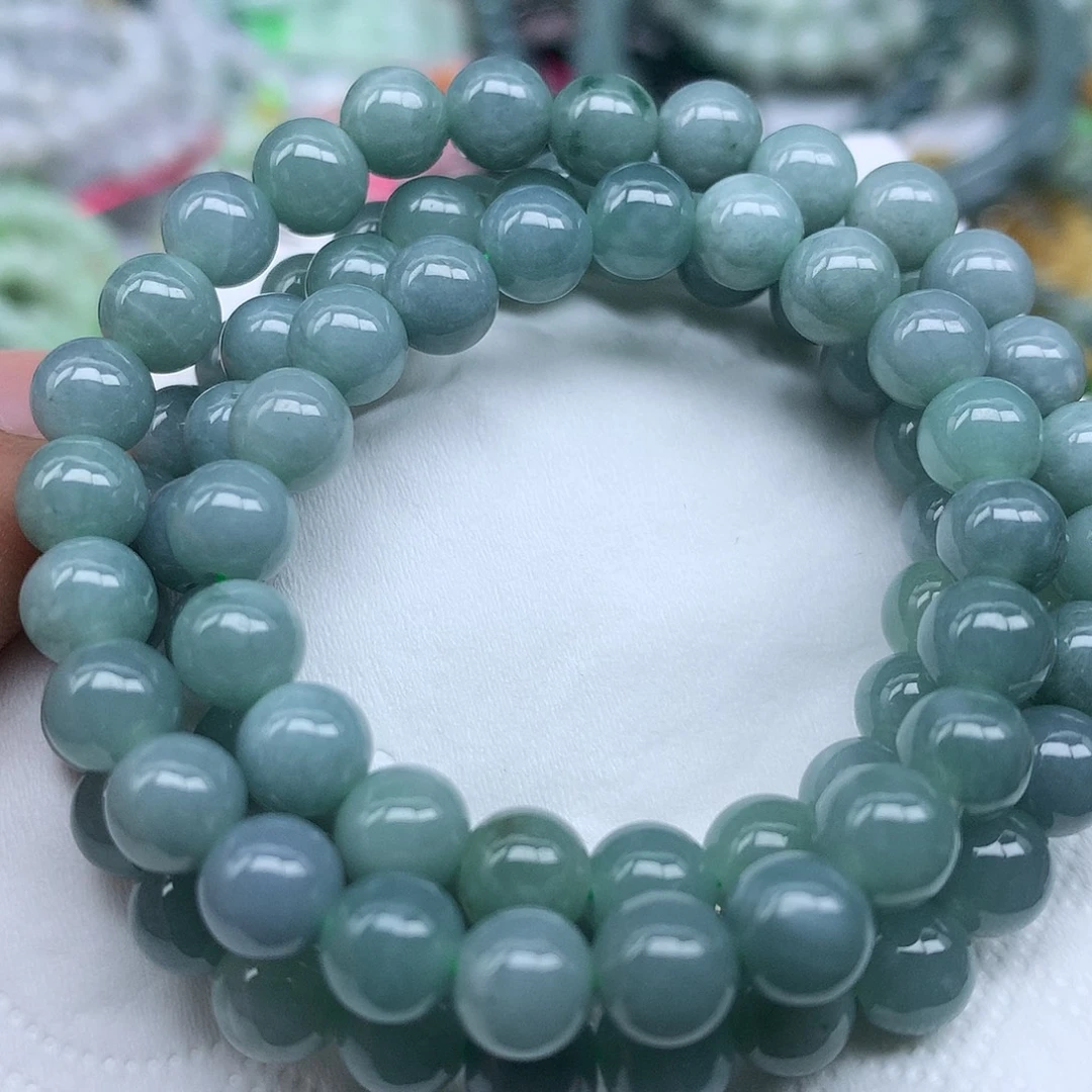 翡翠未镶嵌颈饰珠子5