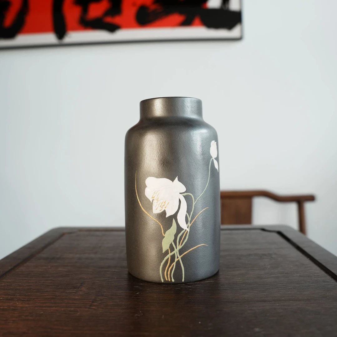 小荷花 一键启动 石黄 泥绘 400cc 宜兴紫砂
