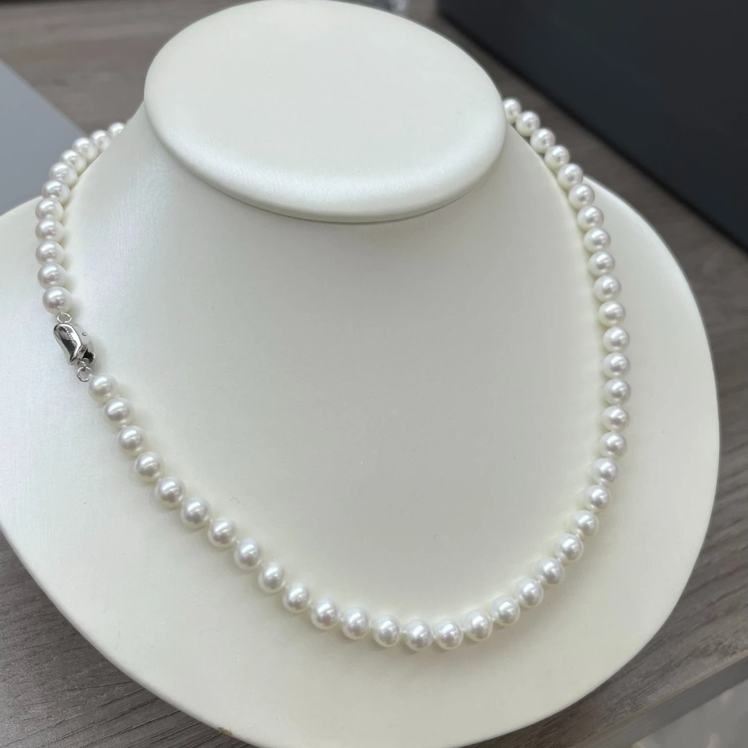 【短发七七】淡水珍珠7-8mm全珠项链