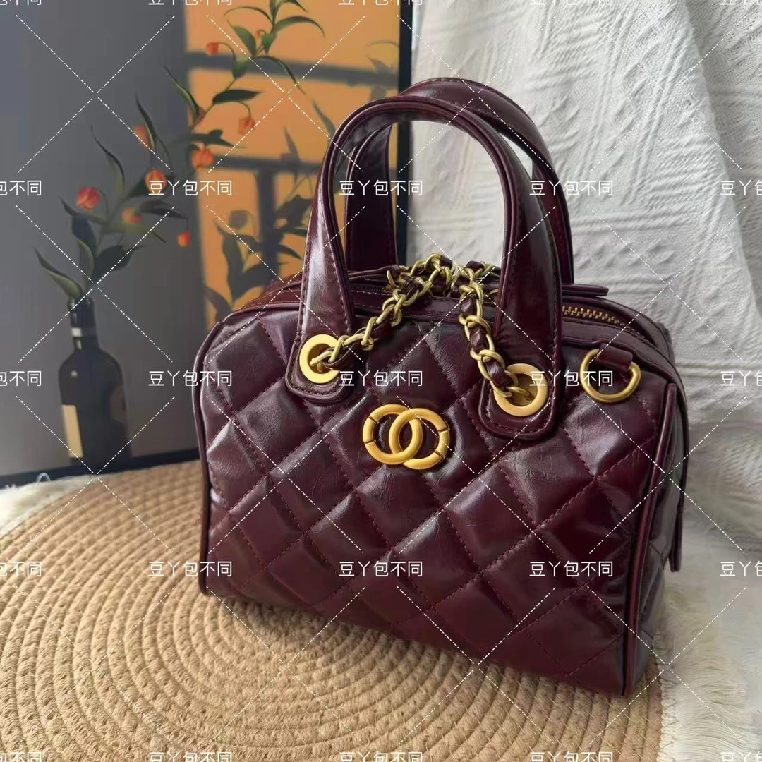 保龄球 手工坊 单肩手拎女包