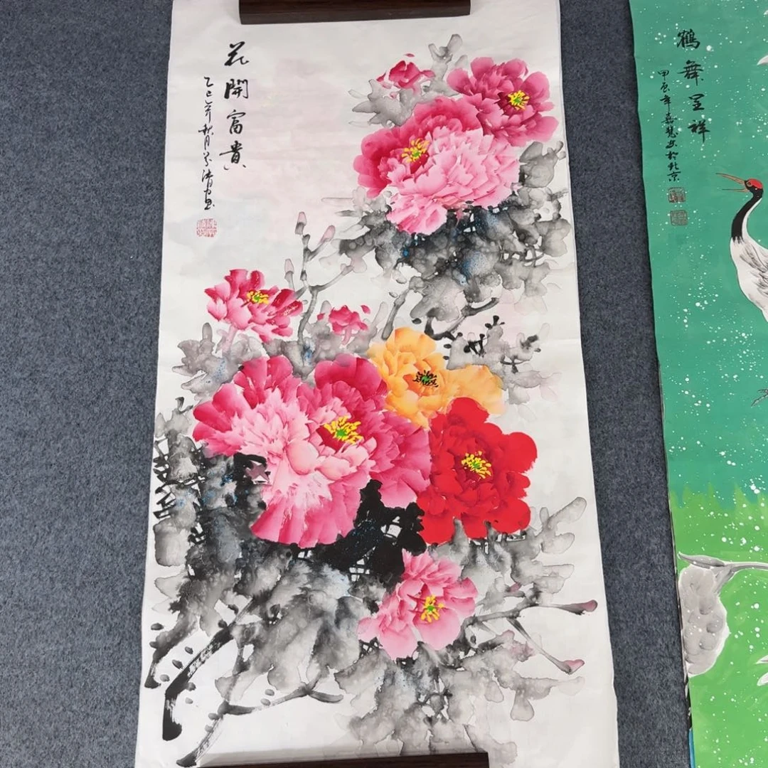 国画三尺尺寸50X100纯手绘作品