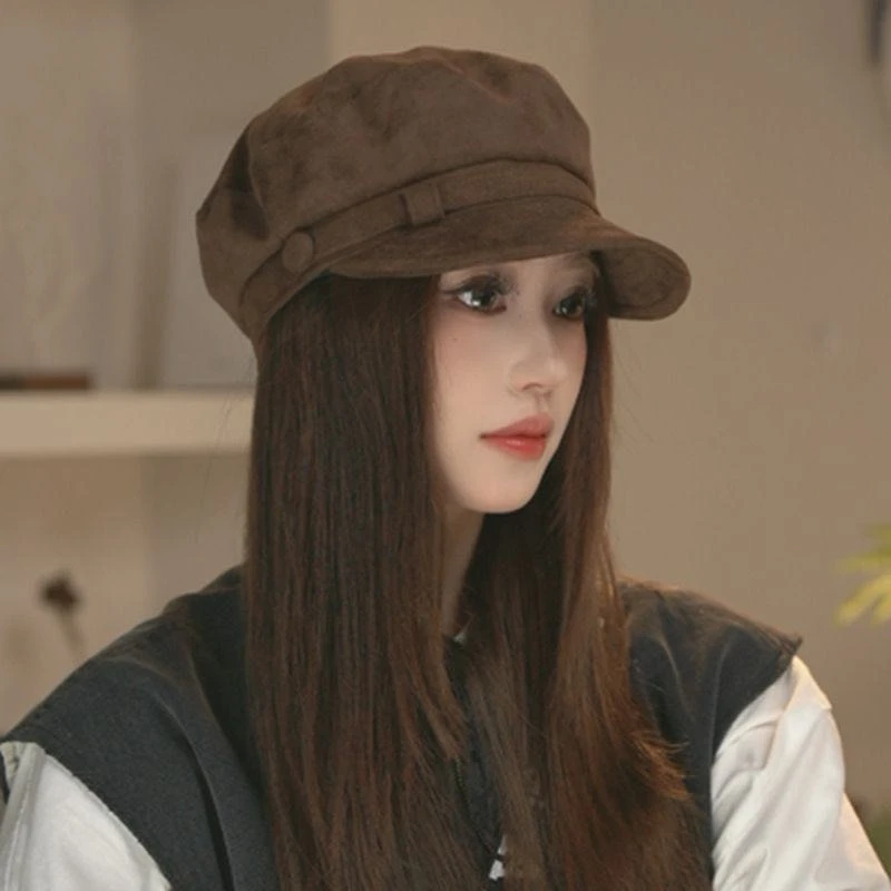 原创设计简单基础显脸小2025复古海军帽子高级感女韩百搭画家帽