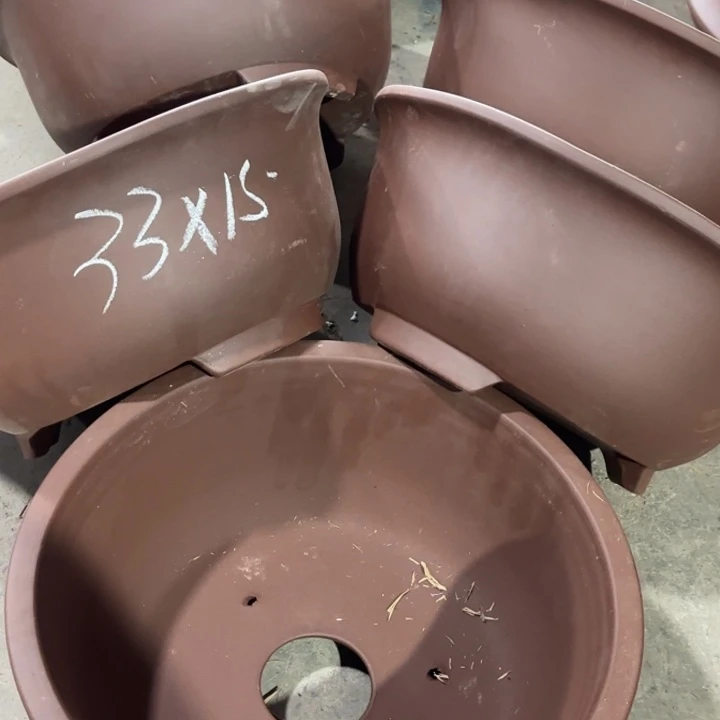 紫砂花盆110-5。 33-15。