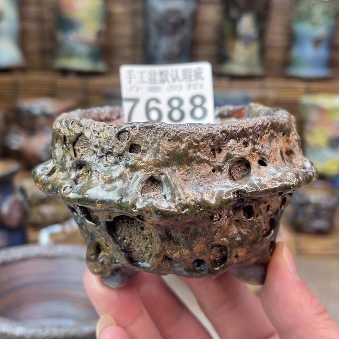 手工花盆默认瑕疵完美者勿拍