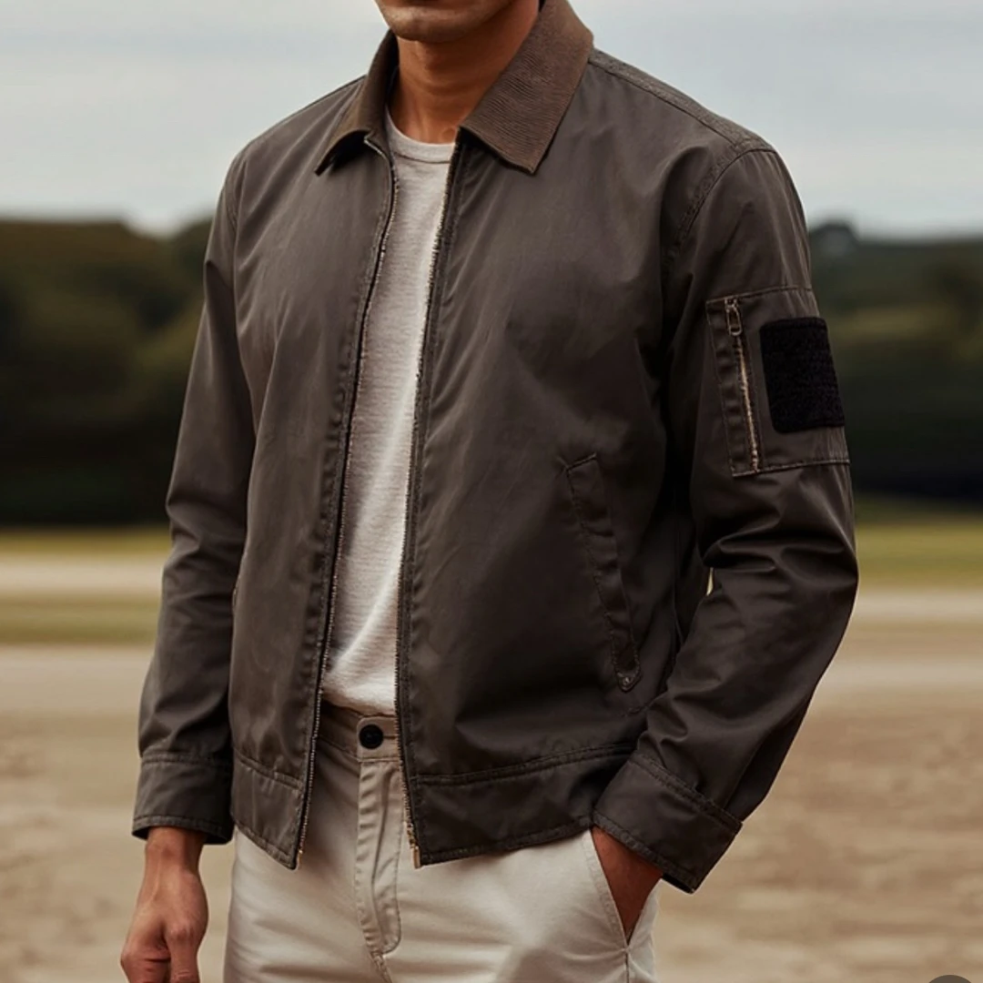 外贸男士户外防风防泼水透气质感透气夹克休闲春秋上衣1860