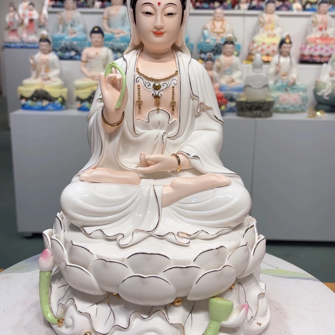 摆件瓷摆件观音14吋