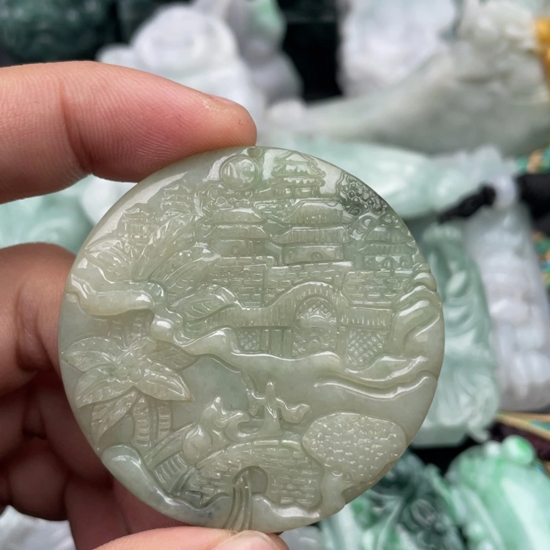 翡翠未镶嵌吊坠(不含链)