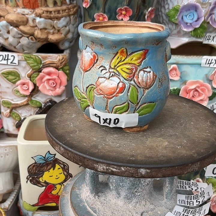 紫砂花盆粗陶材质多肉花盆