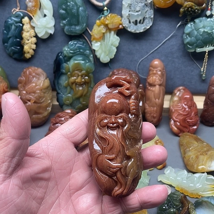 蛇纹石玉未镶嵌手把件