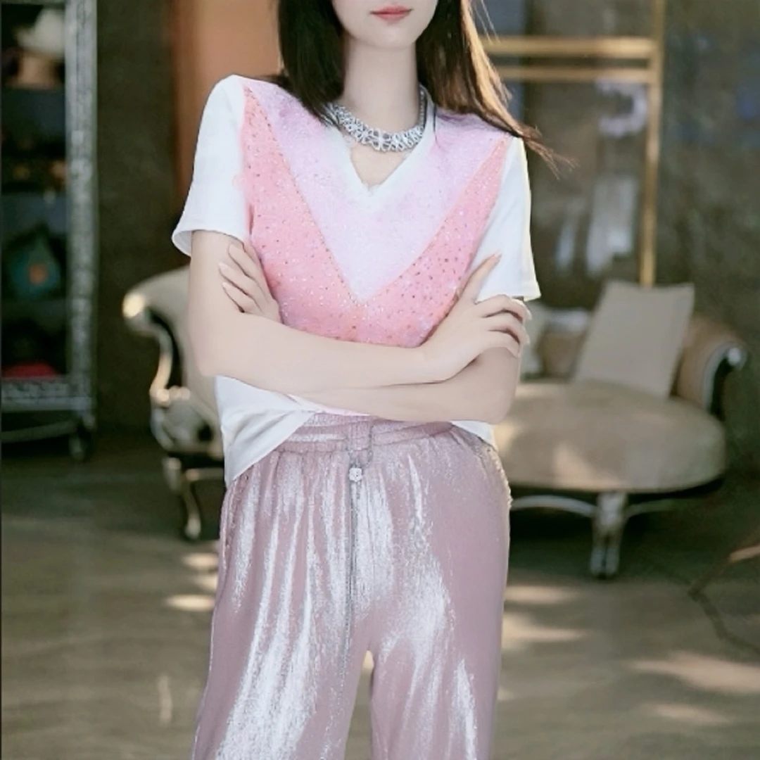 3-18【女团出道】时尚休闲气质百搭夏季薄款短袖