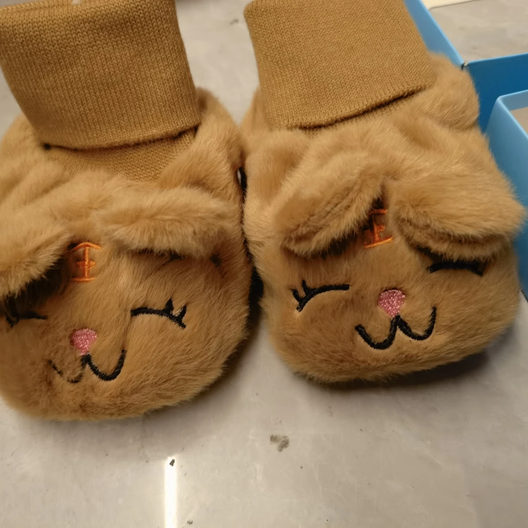 虎   季保暖宝宝地板鞋袜加厚儿童点胶