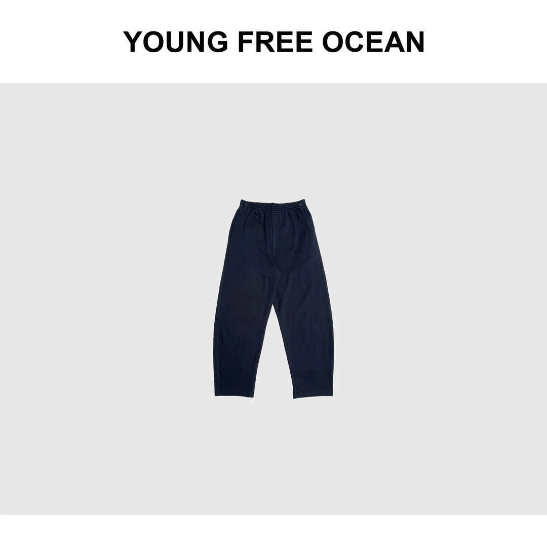 YOUNG FREE OCEAN2025春款 扣子松紧腰弯刀卫裤8607