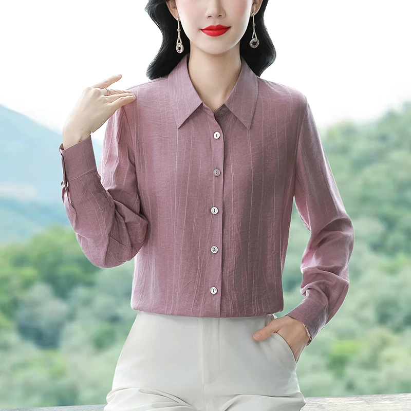 2025秋季新款法式气质上衣小衫高级感文艺清爽通勤穿搭衬衫女8204