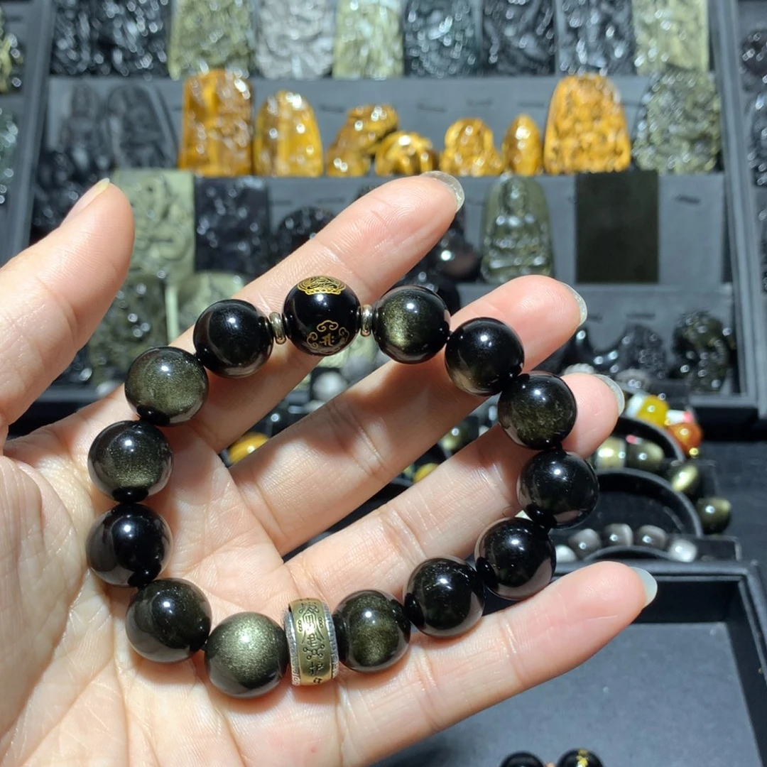 黑曜岩手链未镶嵌?