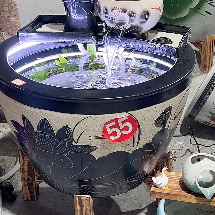 陶摆件直径62高40……景德镇陶瓷鱼缸