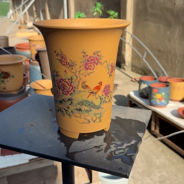 紫砂花盆 高度25口径20