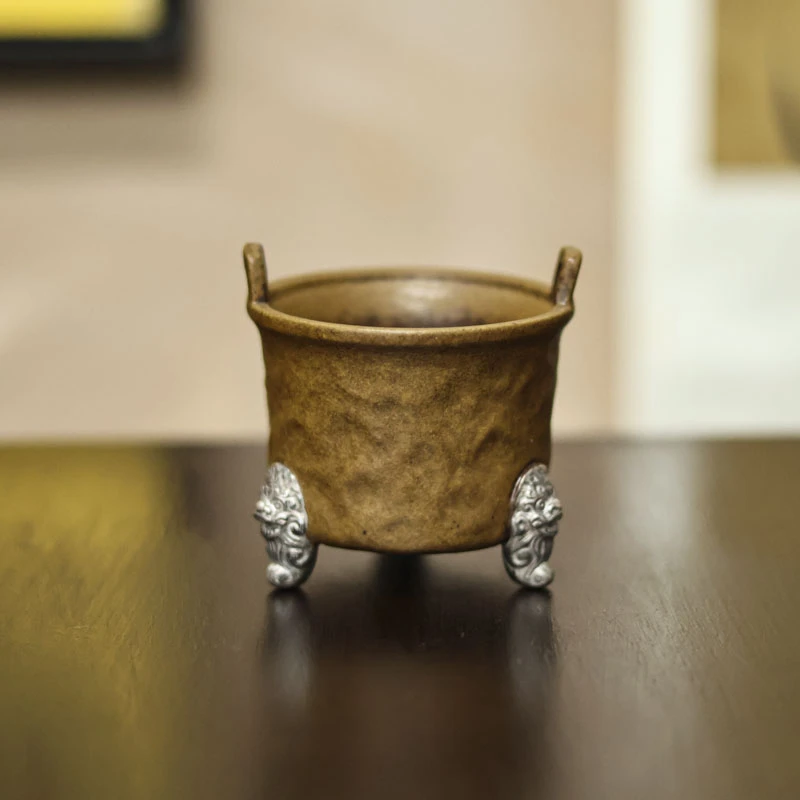 酱釉狮鼎香炉（灰念0002）