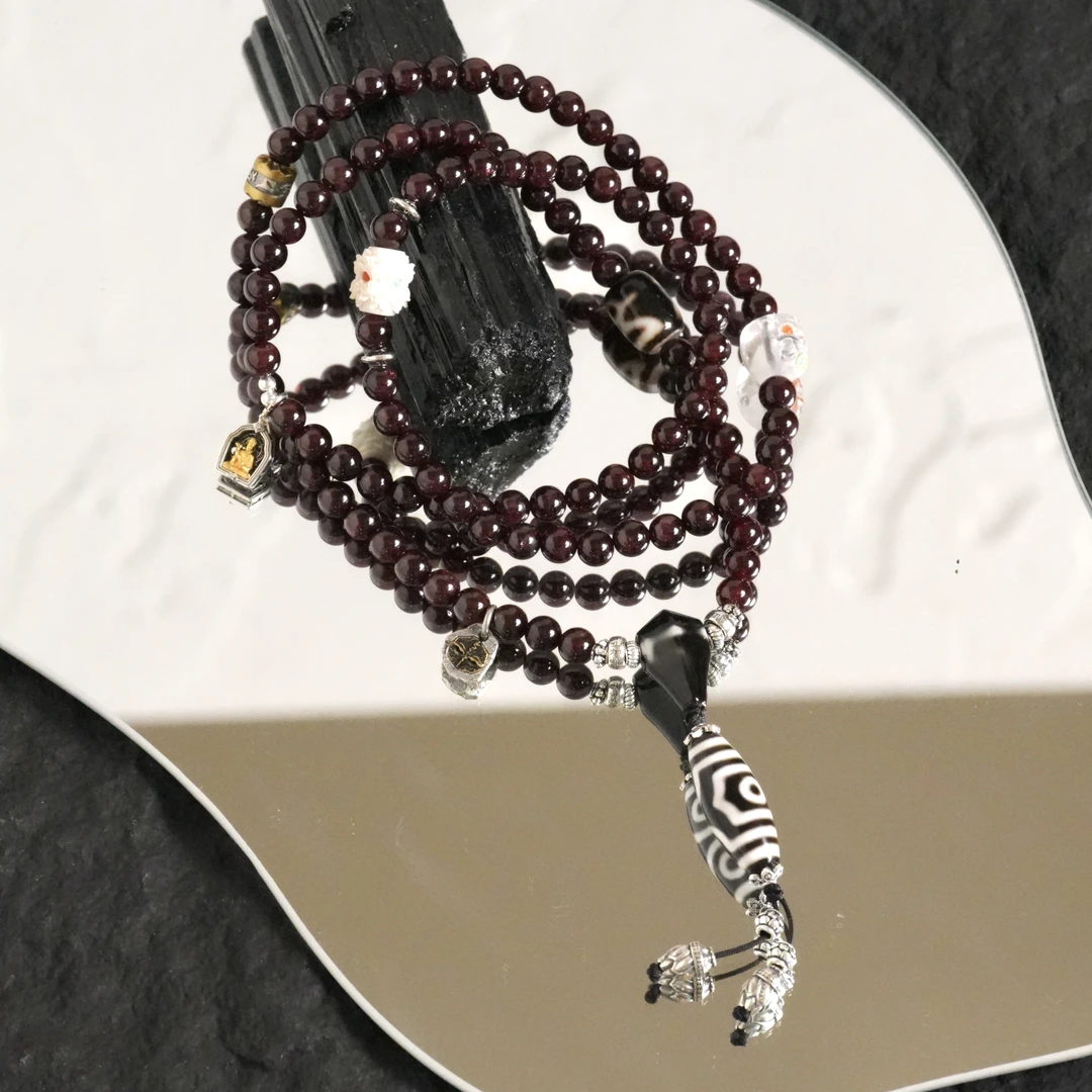 吊坠925银 【普贤108】手工雕刻普贤108珠时尚日常秋冬毛衣链陆叁人