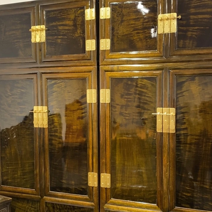 楠木顶箱柜两件套