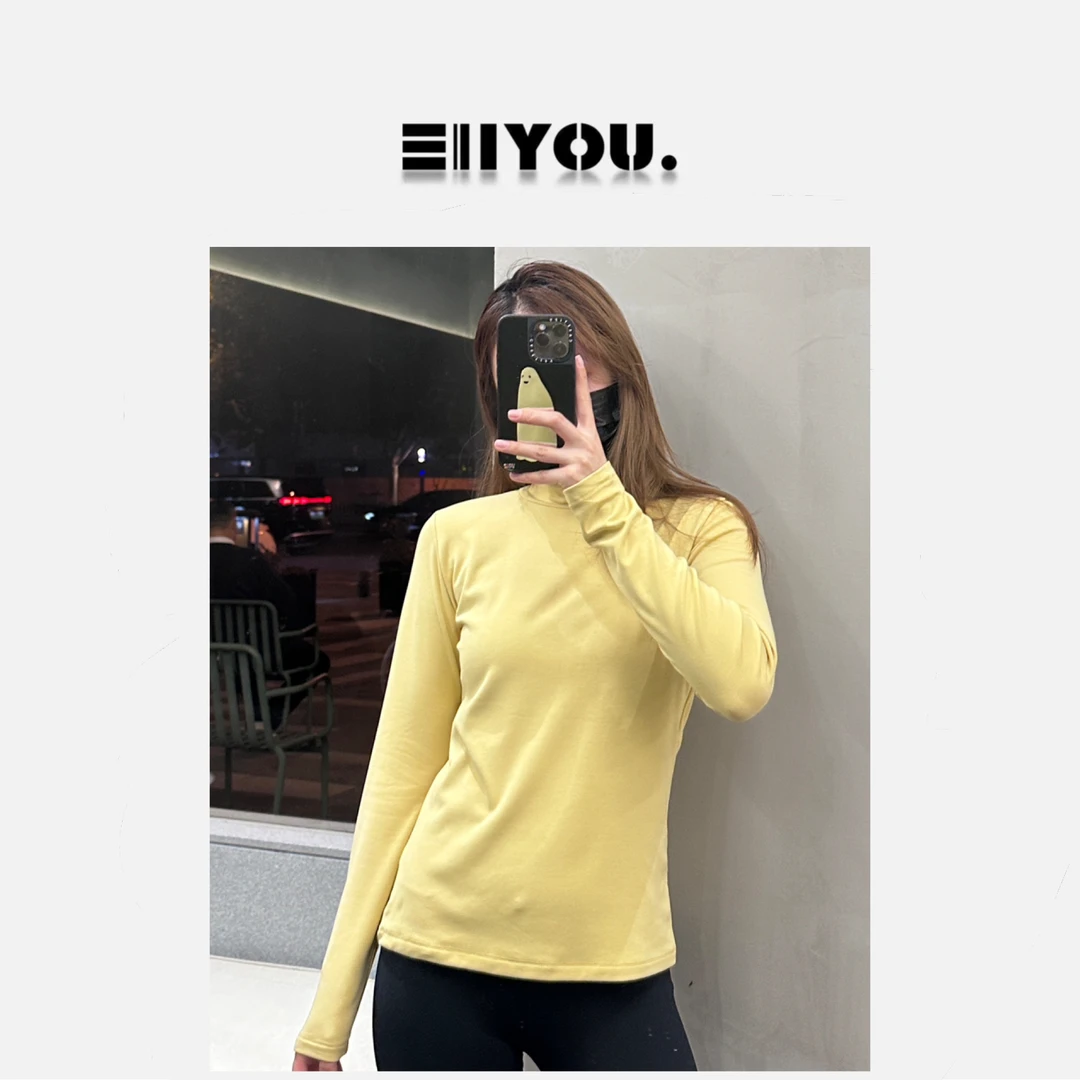 【ENYOU定制】首尔面料 三色半高领薄绒长袖T恤