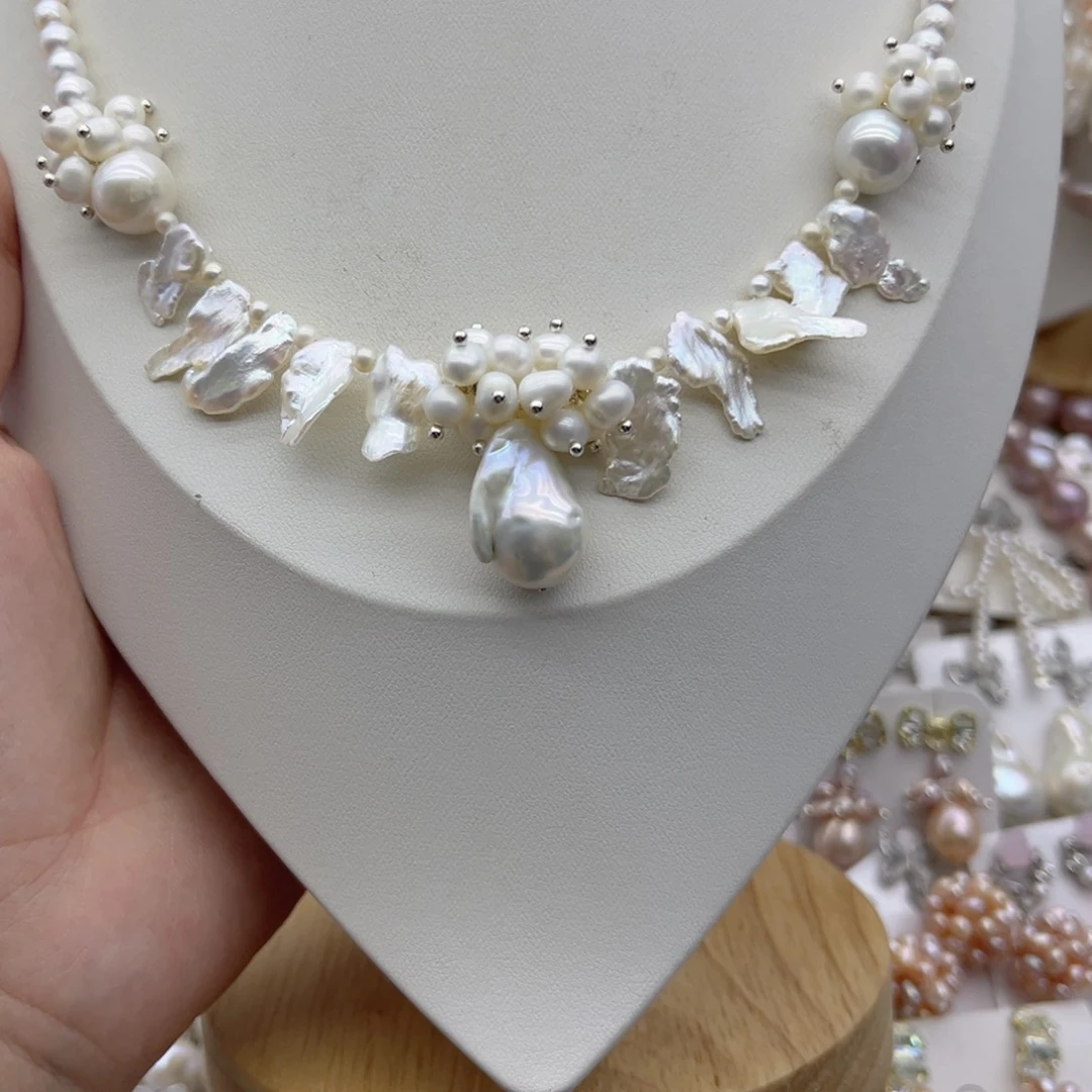 未镶嵌颈饰淡水珍珠