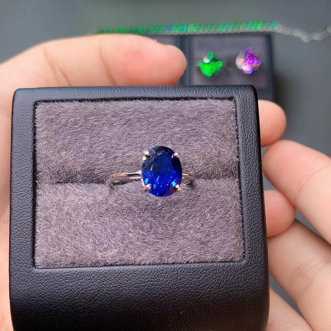 碧玺戒指银S925镶嵌