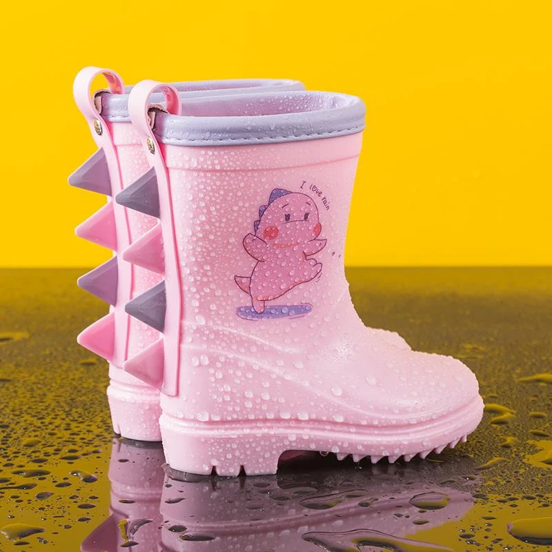 儿童雨鞋女孩防滑恐龙防水水鞋4男童婴幼儿软底卡通雨靴5雨衣套装