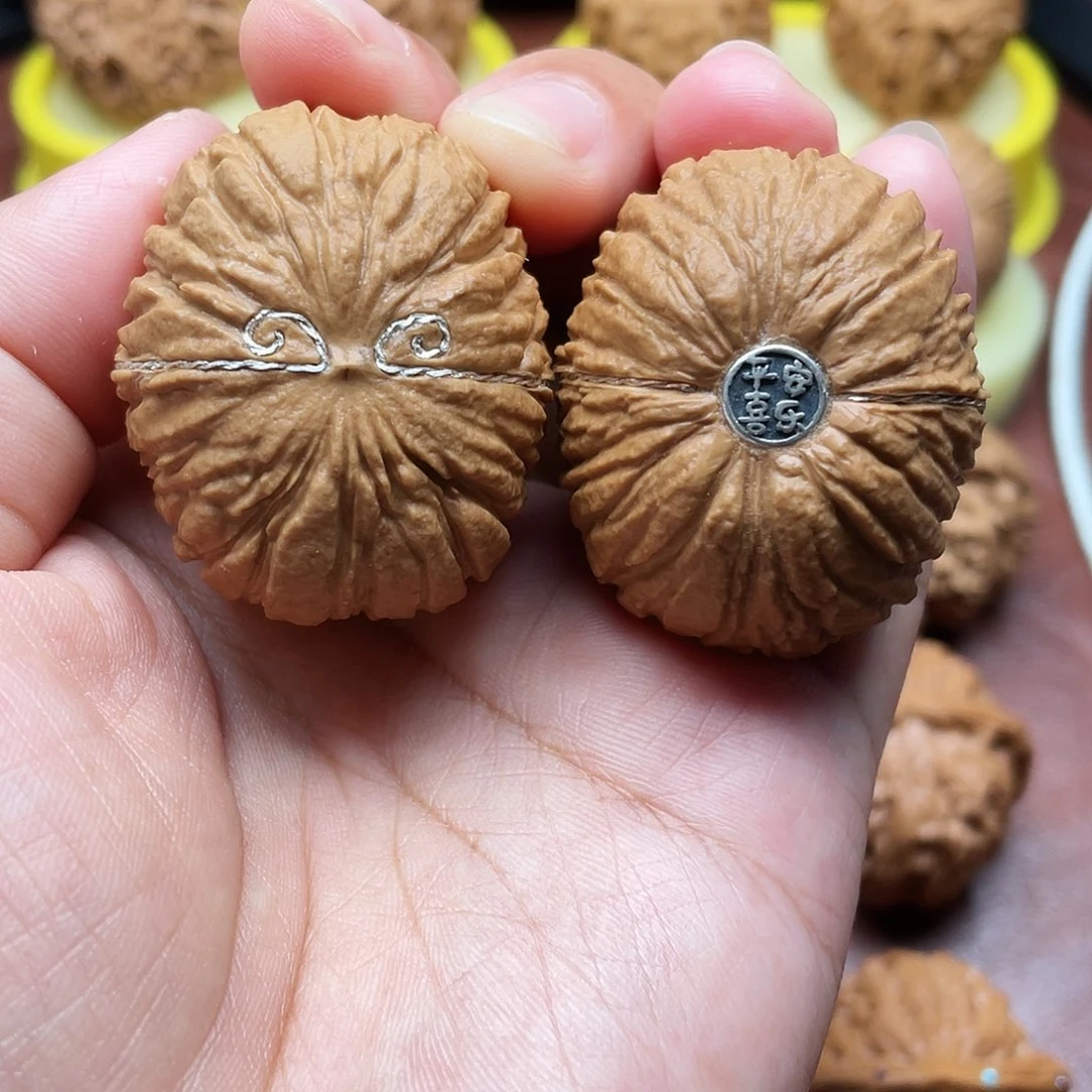 文玩核桃把件猴头40精品对
