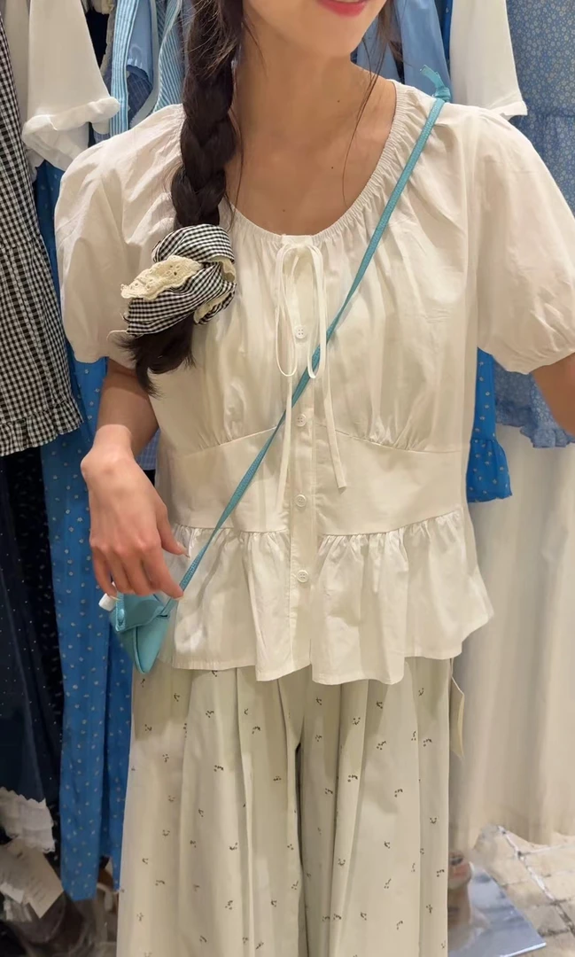 小思 小个子155新款收腰显瘦衬衣