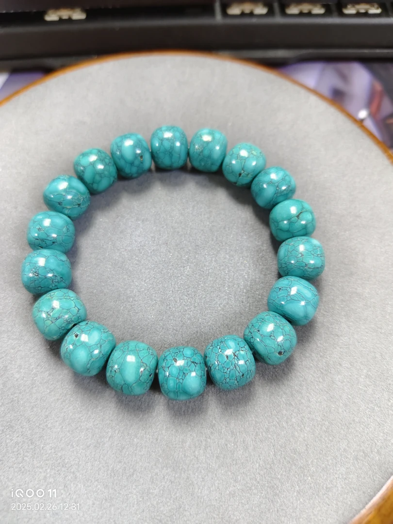 A336号精品绿色卡12mm直切手串