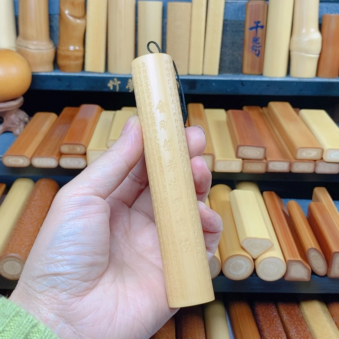 斐***哥实心玉竹文玩手把件一物一拍