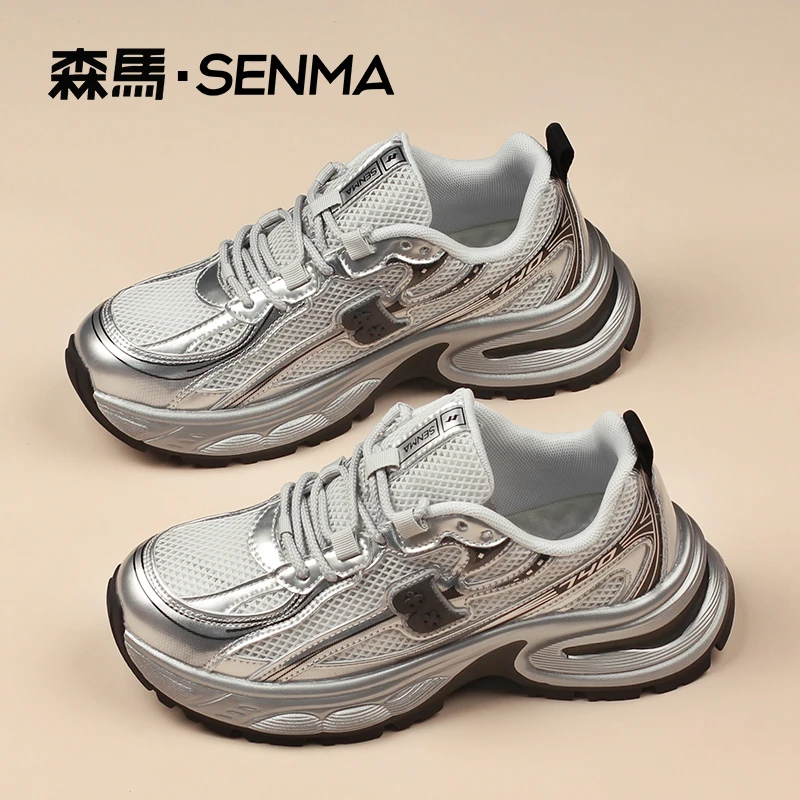 森马男鞋冬季情侣轻便时尚舒适百搭休闲个性软厚底增高防滑网面鞋