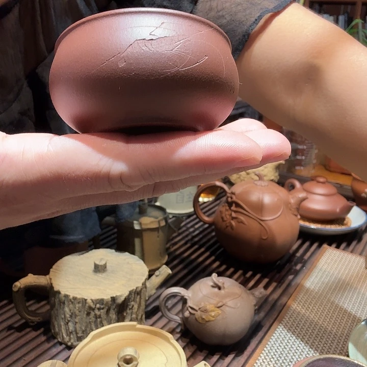 紫砂茶壶紫泥客杯