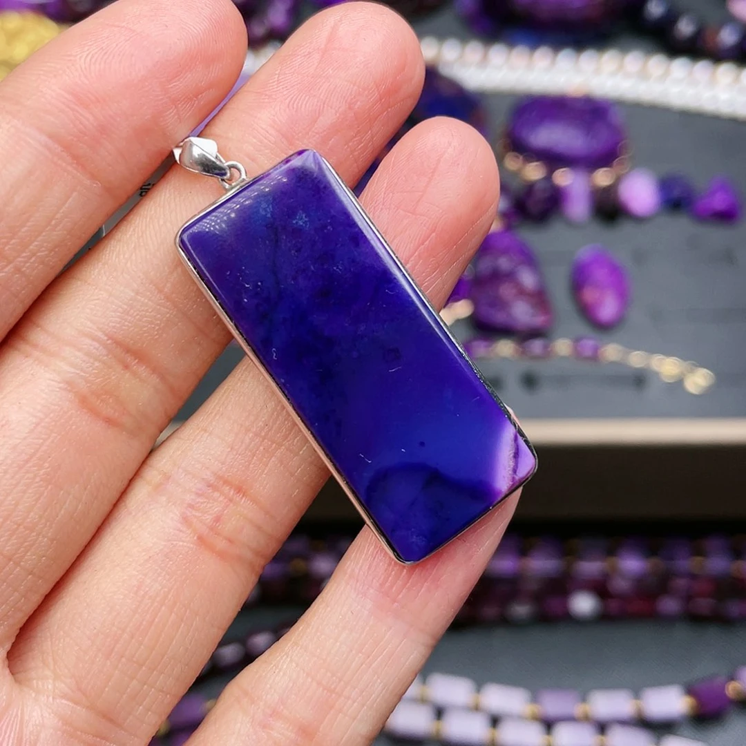 苏纪石（舒俱来）吊坠银S925镶嵌绿*头