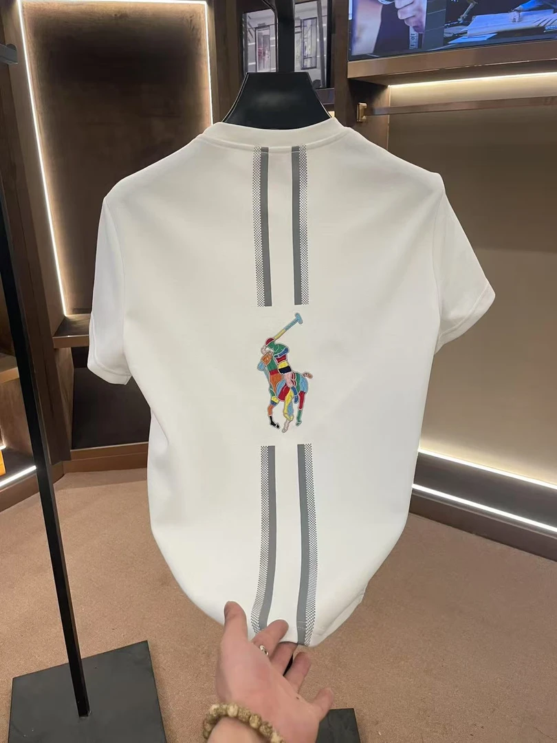 男士夏季新款轻奢休闲百搭修身时尚半袖K206