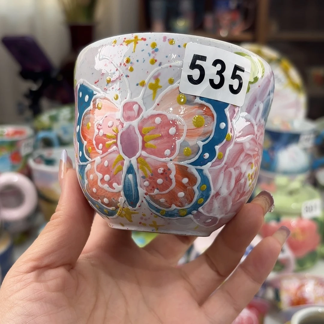 瓷片景德镇手绘高温釉下彩陶瓷茶具
