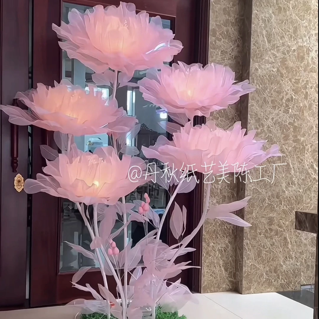 家居婚礼橱窗落地灯摆件创意设计发光带灯花艺手工定制家具设计