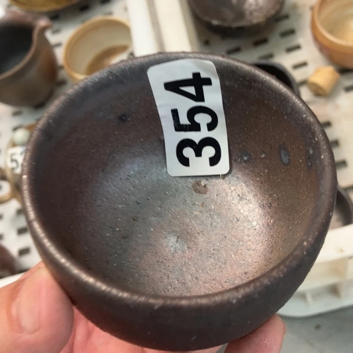柴烧茶具茶杯大放漏
